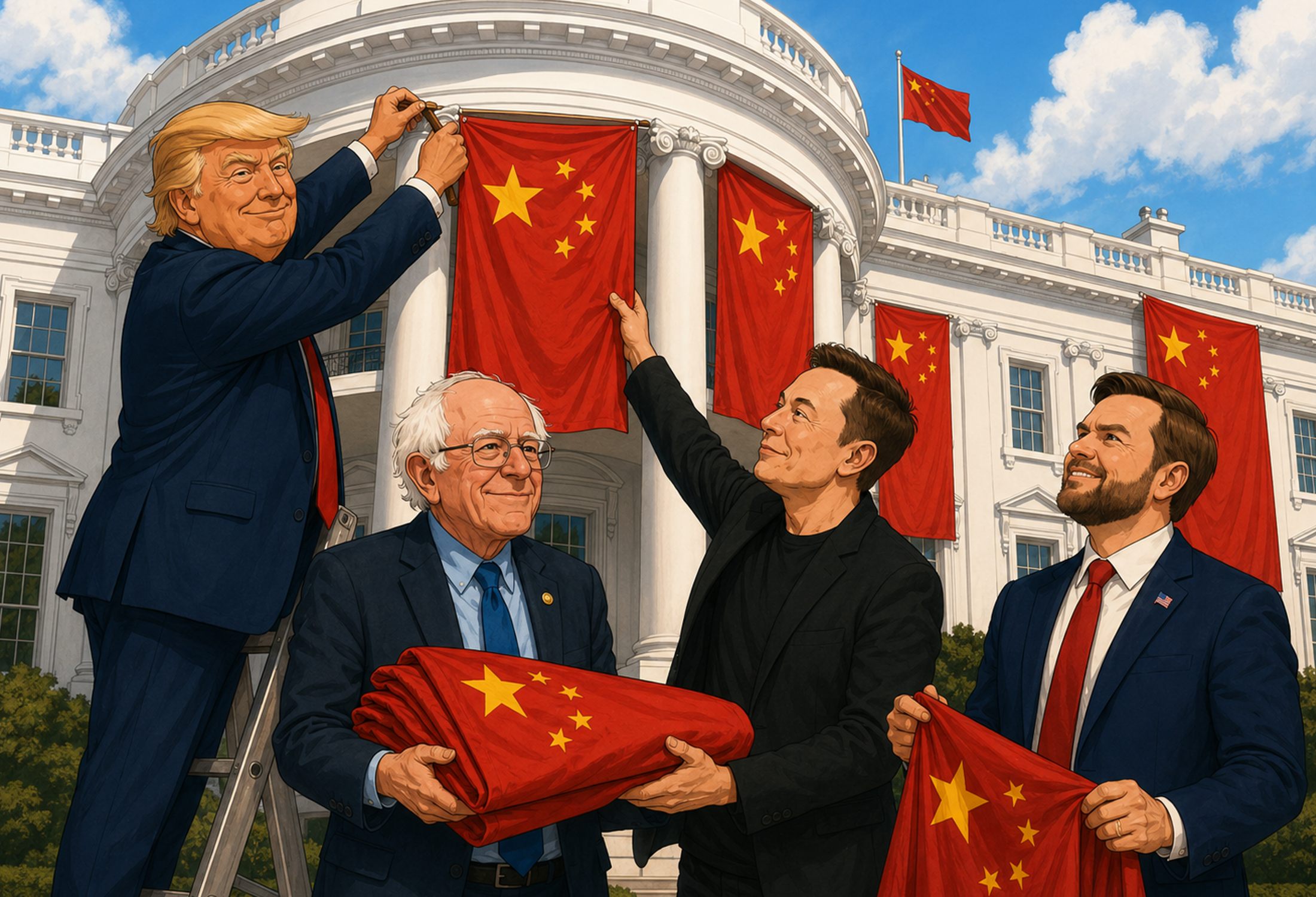 White House flags